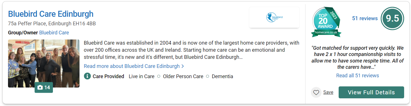 Bluebird Care Edinburgh